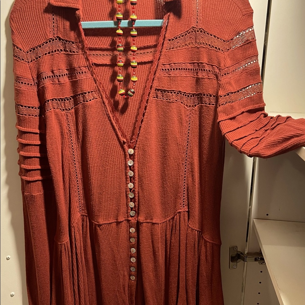 Free People Oversized Long Sleeved shirt